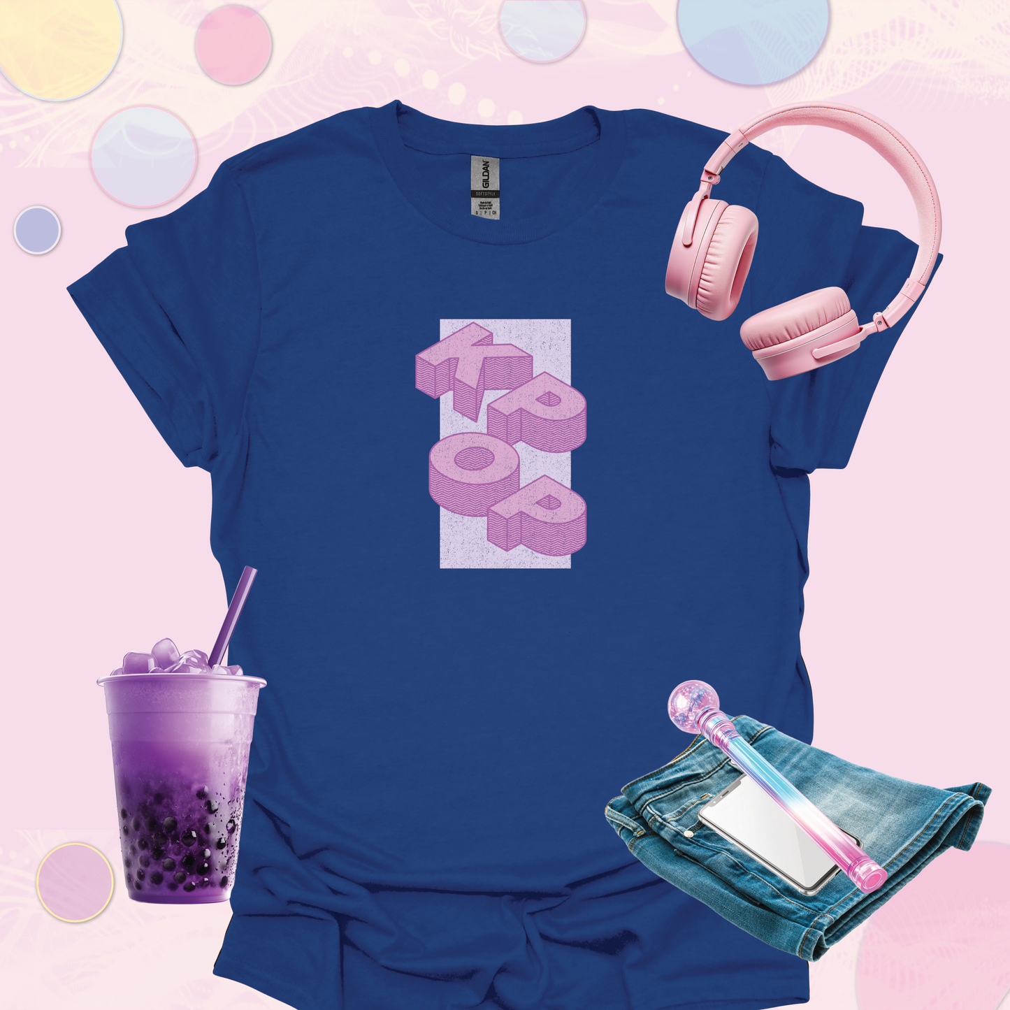 K-Pop - Cool Korean Pop Fan 3D Letters T-Shirt
