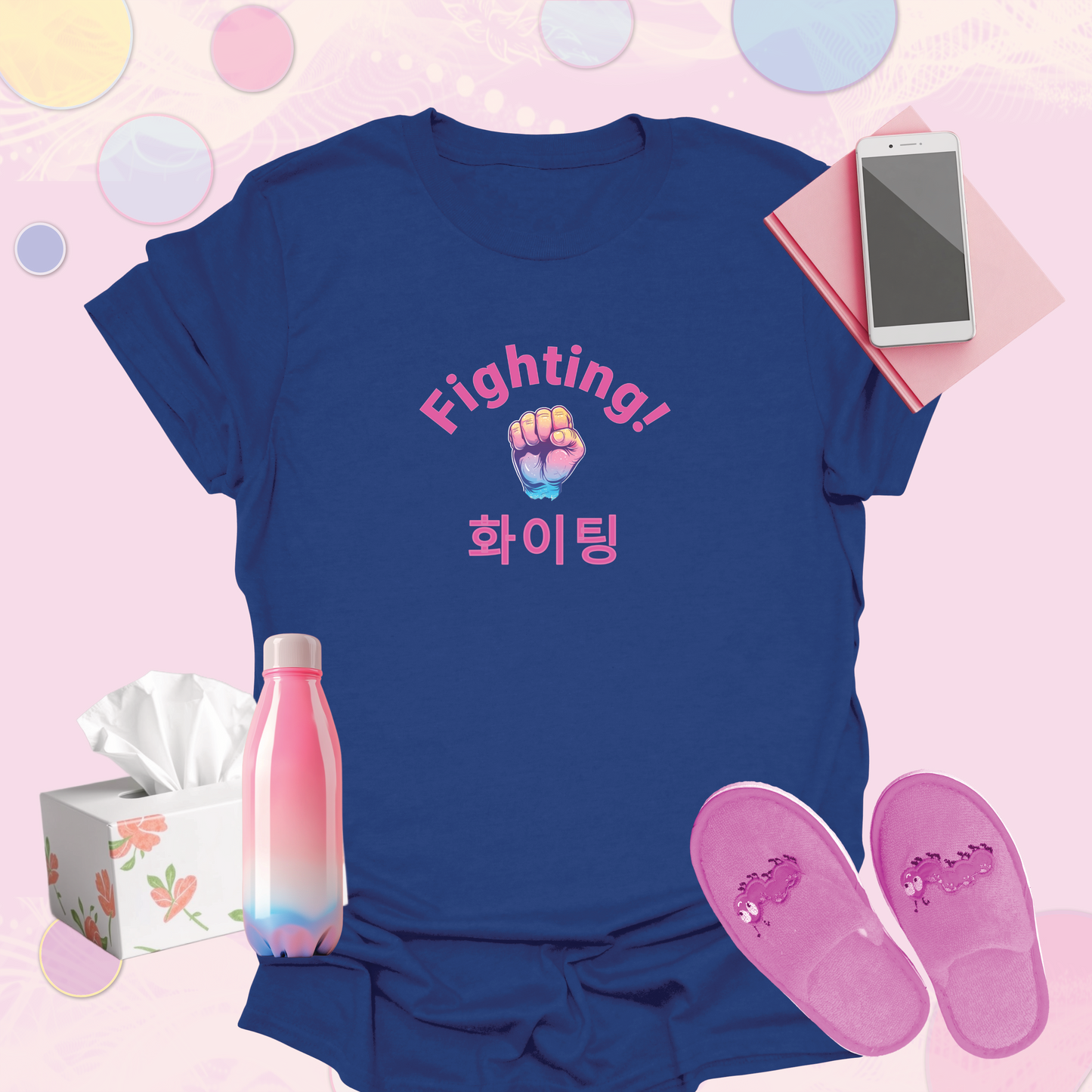 Fighting - Fist graphic, Korean Text - Popular K-Drama Expression T-Shirt